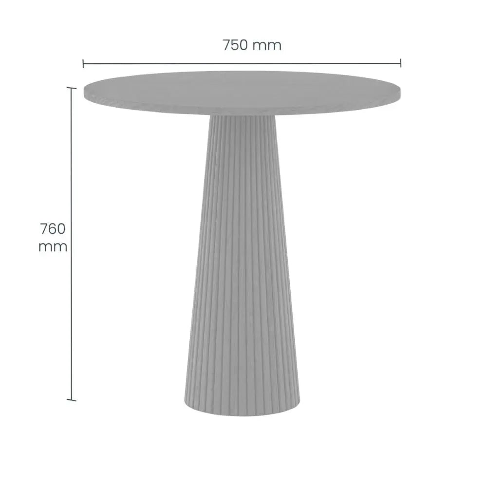 DI Designs Leckford Ribbed Occasional Table in Black Oak Side Table