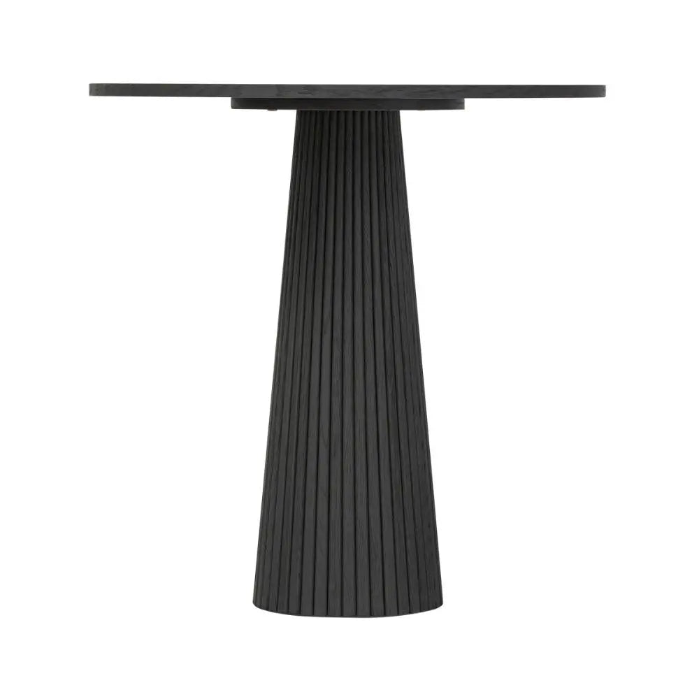 DI Designs Leckford Ribbed Occasional Table in Black Oak Side Table