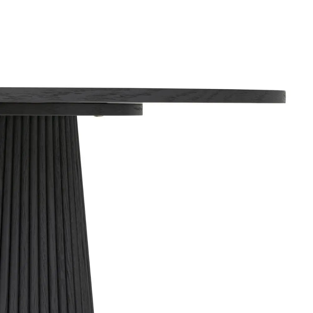 DI Designs Leckford Ribbed Occasional Table in Black Oak Side Table