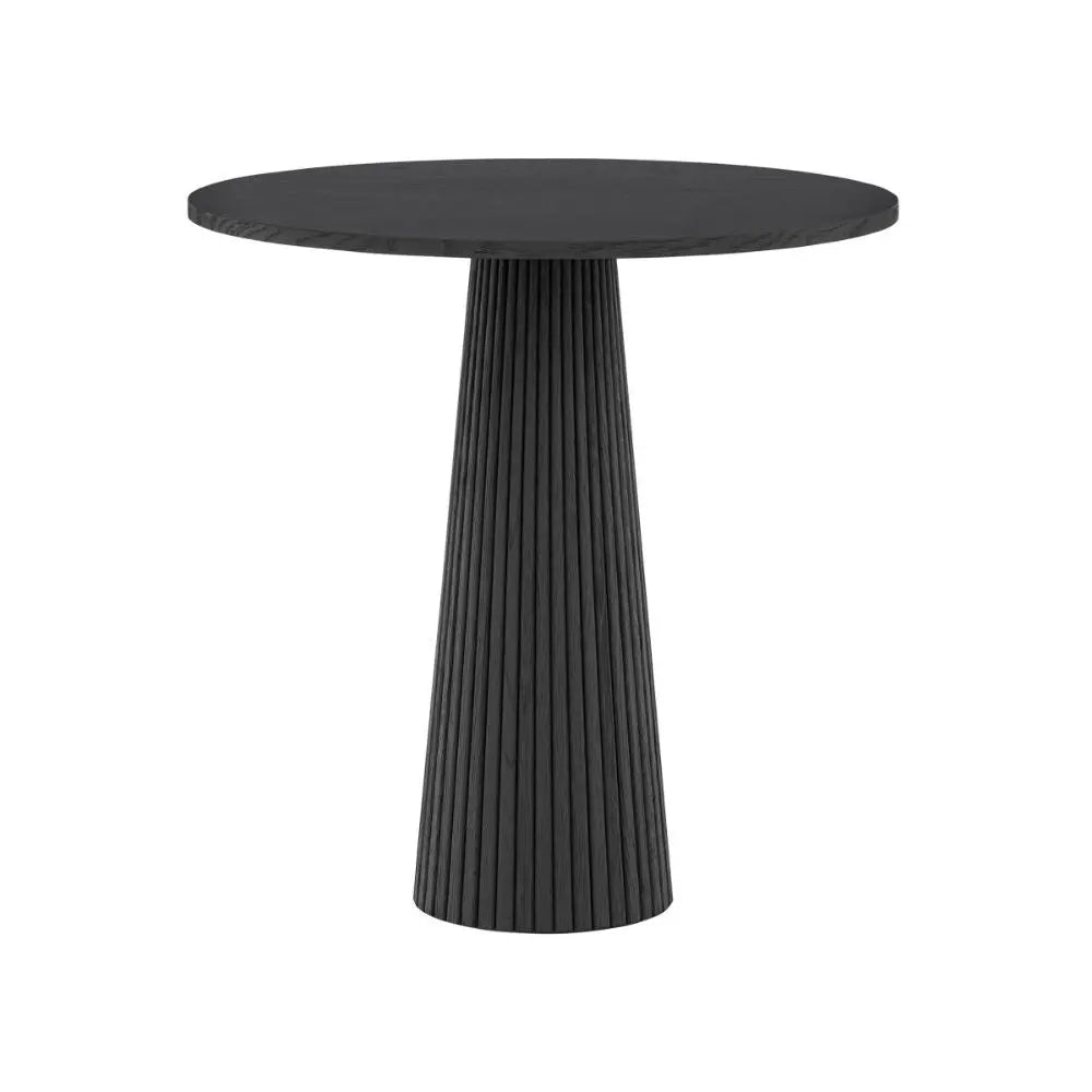 DI Designs Leckford Ribbed Occasional Table in Black Oak Side Table