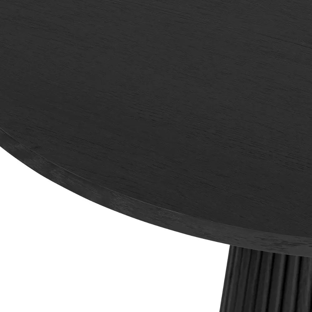 DI Designs Leckford Ribbed Occasional Table in Black Oak Side Table