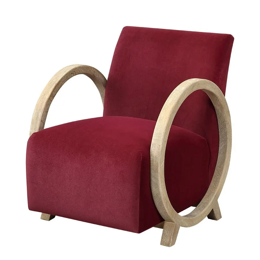 DI Designs Wick Club Chair in Plum Accent & Armchairs