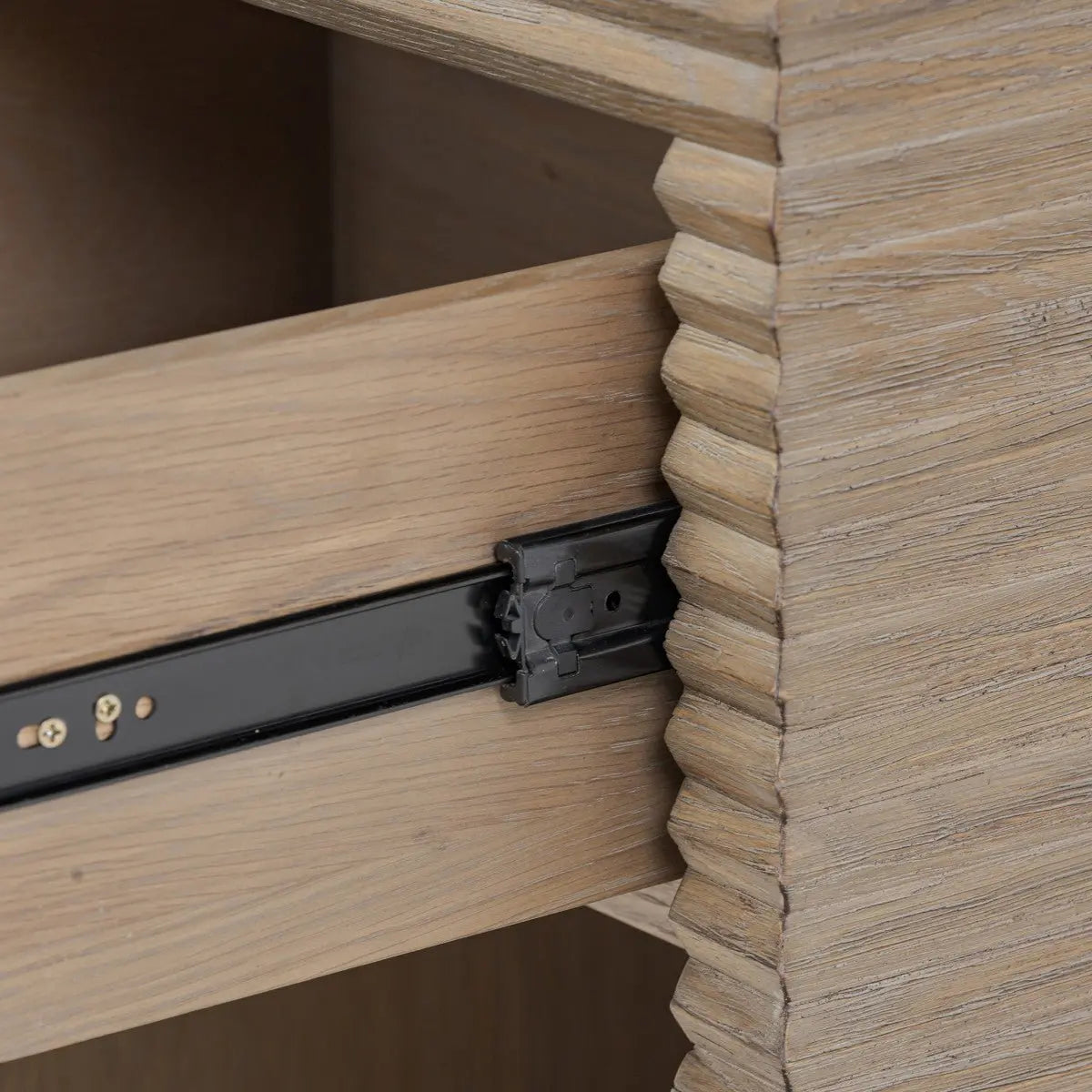 DI Designs Wickham Ribbed Oak 1 Drawer Bedside Bedside Table