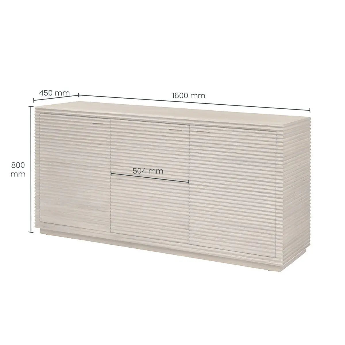 DI Designs Wickham Ribbed Oak Sideboard Sideboard