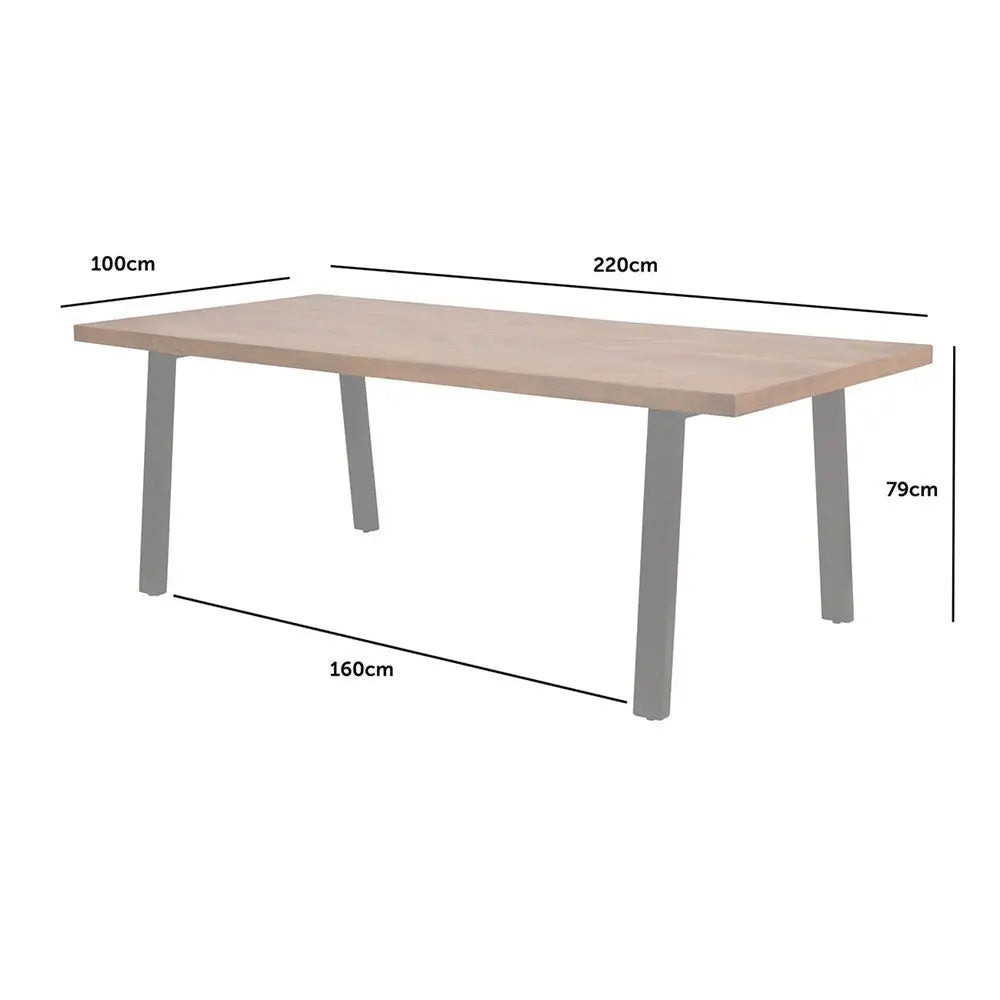 Durham Herringbone Wooden Dining Table 220cm Dining table