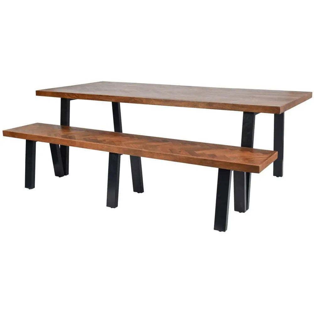 Durham Herringbone Wooden Dining Table 220cm Dining table