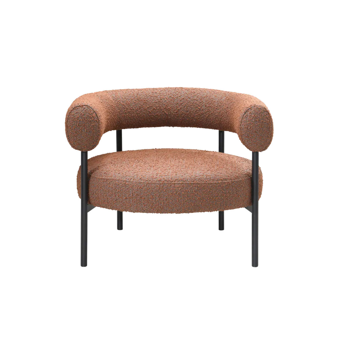 Twenty10 Design Eclipse Occasional Chair in Burnt Orange Boucle  Nicholas John Interiors