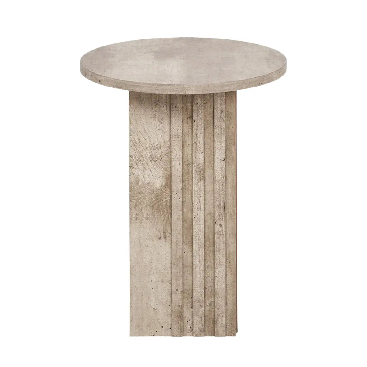 Elkton Concrete Effect Wood Veneer Groove Side Table - Pacific Lifestyle  Nicholas John Interiors