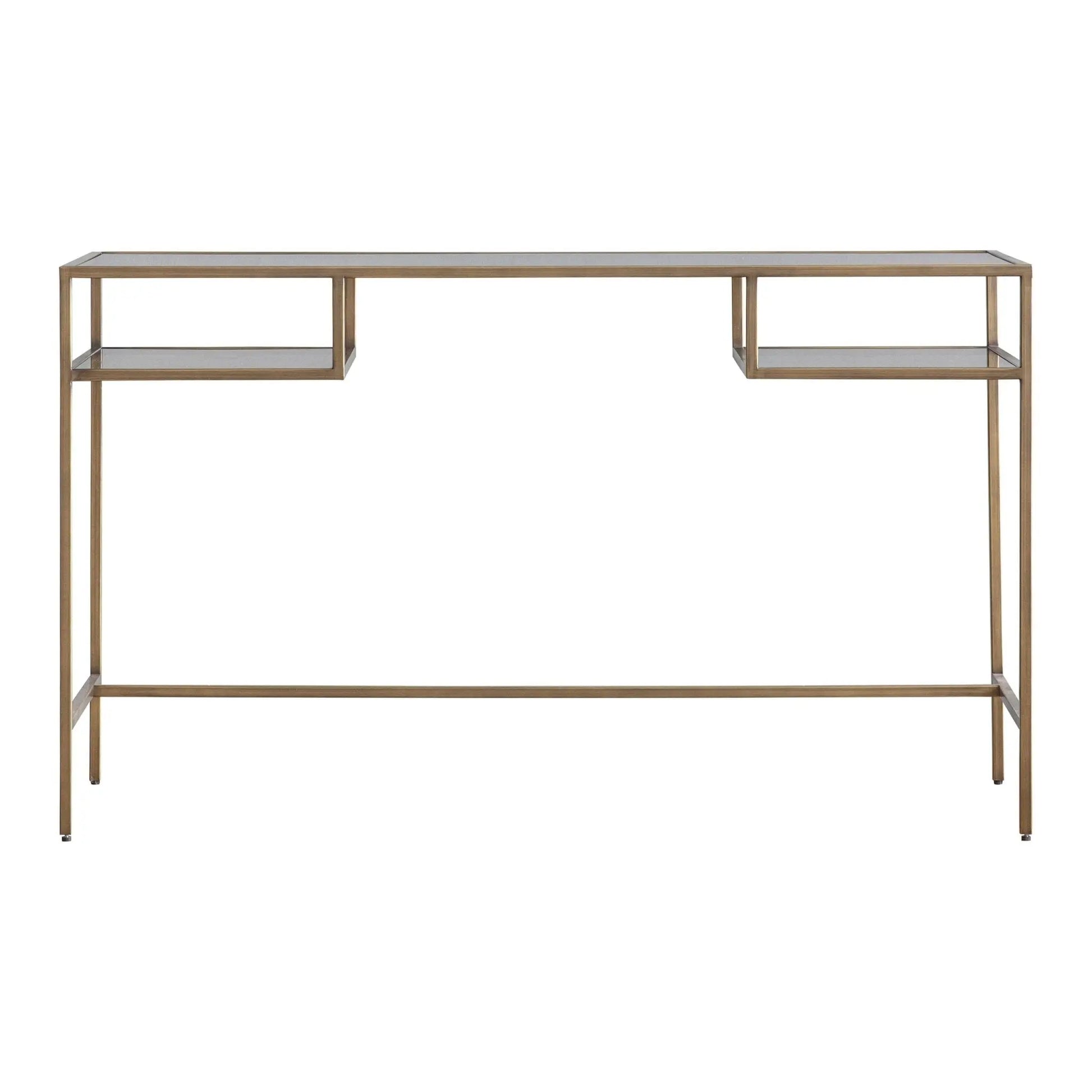 Evanton Metal Frame Desk in Bronze
