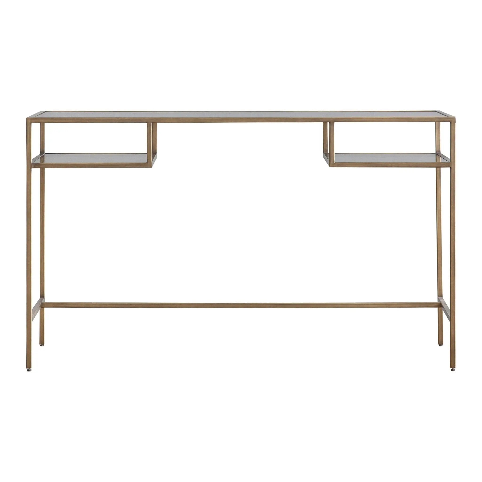 Evanton Metal Frame Desk in Bronze
