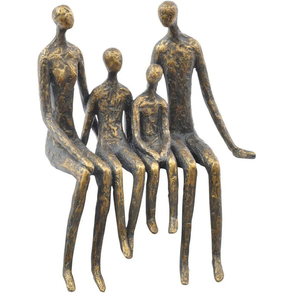 Family of 4 Sitting Shelf Sculpture