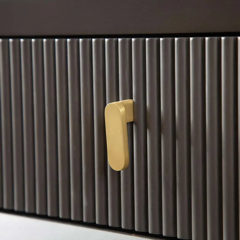 Femelle Smoke Grey Elm 2 Drawer Console Dressing Table Console Table