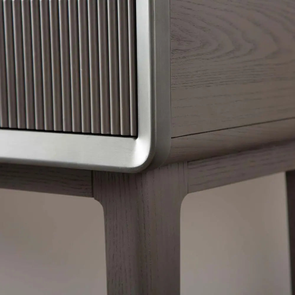 Femelle Smoke Grey Elm 2 Drawer Console Dressing Table Console Table