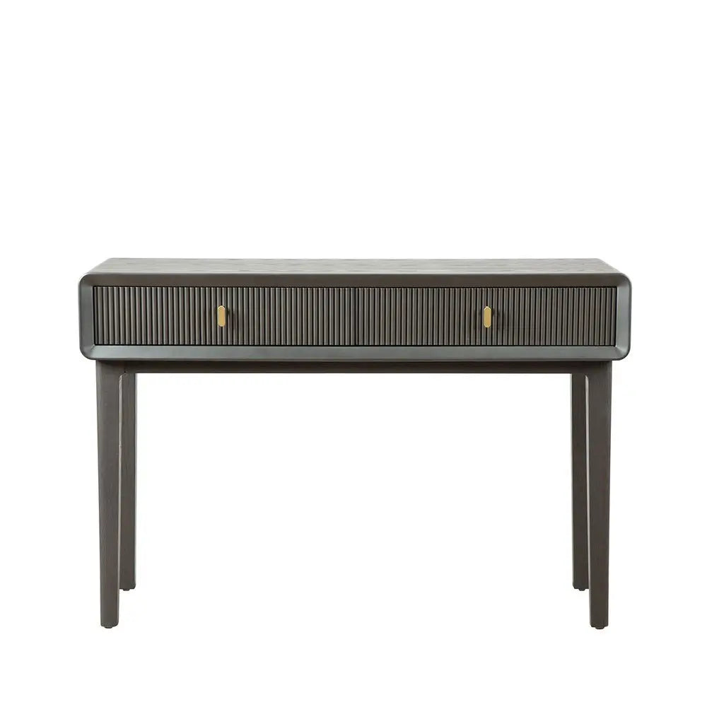 Femelle Smoke Grey Elm 2 Drawer Console Dressing Table Console Table