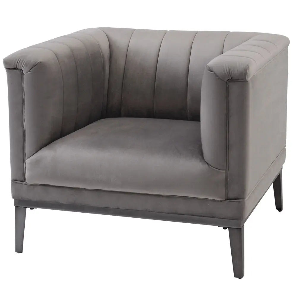 Fitzrovia Grey Ribbed Occasional Chair Accent & Armchairs