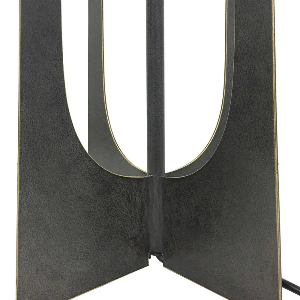 Glenmore Hammered Iron Table Lamp Gilded Oak with Irish Linen Shade Table Lamp