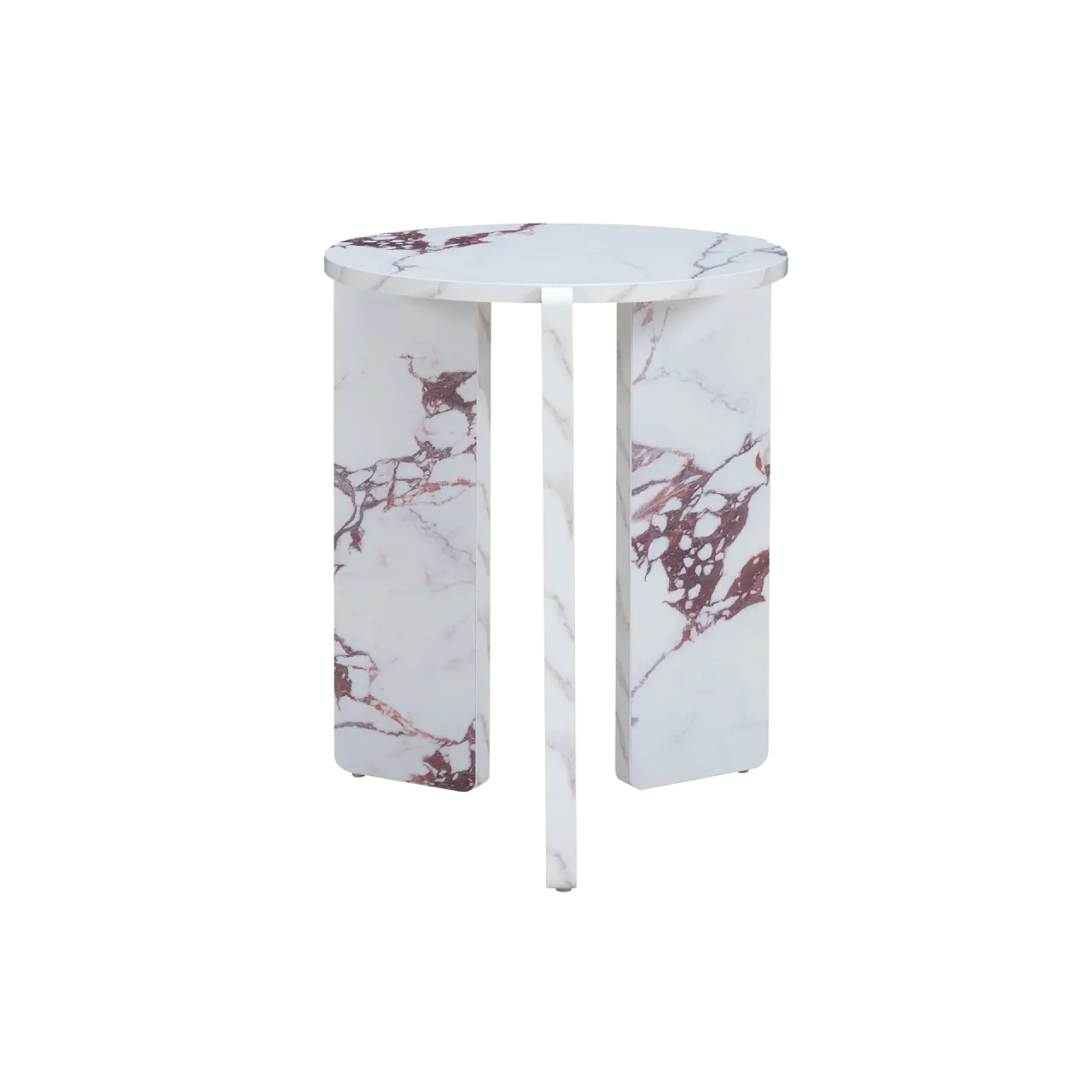 Twenty10 Design Halo Side Table Marble Effect - Violetta  Nicholas John Interiors