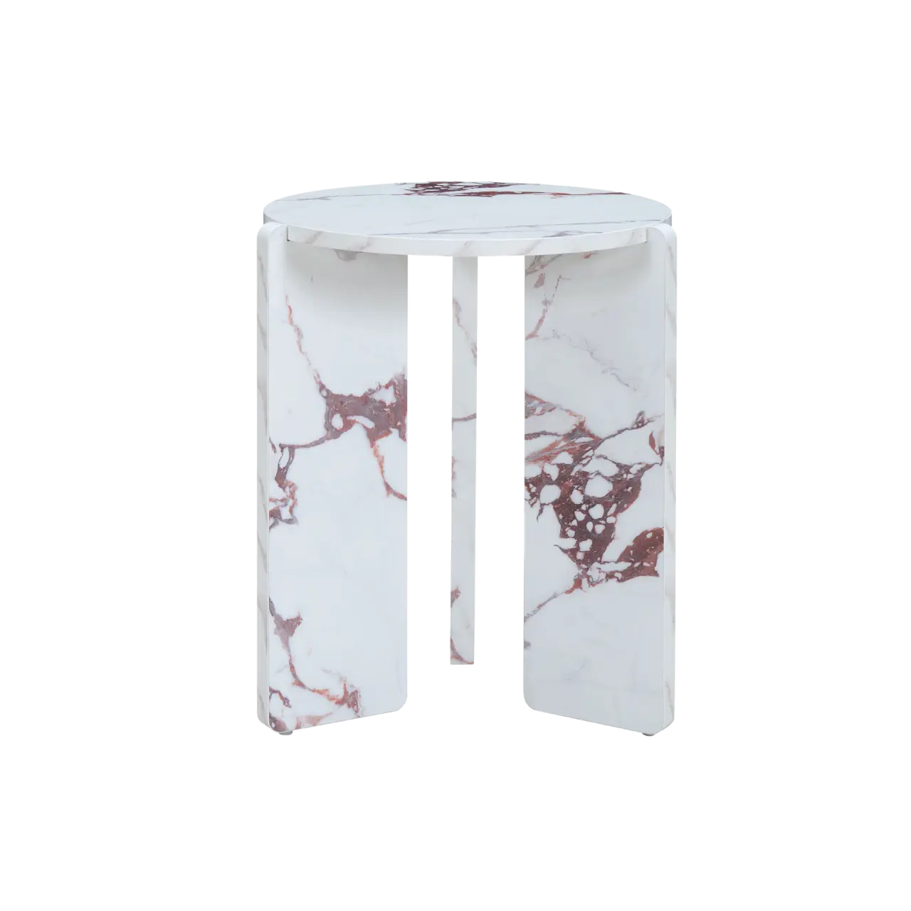 Twenty10 Design Halo Side Table Marble Effect - Violetta  Nicholas John Interiors