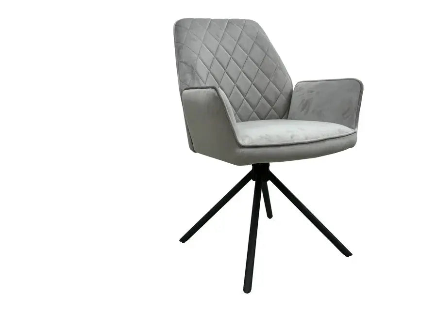 Lina Swivel Dining Chair Dark Grey  Nicholas John Interiors