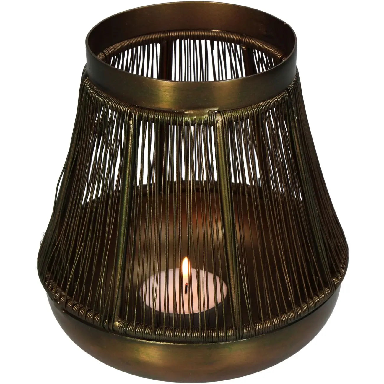 Iver Candle Holder Iron Bronze 13.5cm Nicholas John Interiors