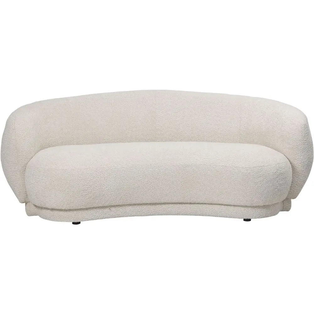 Kason Curved Mini Sofa in Cream