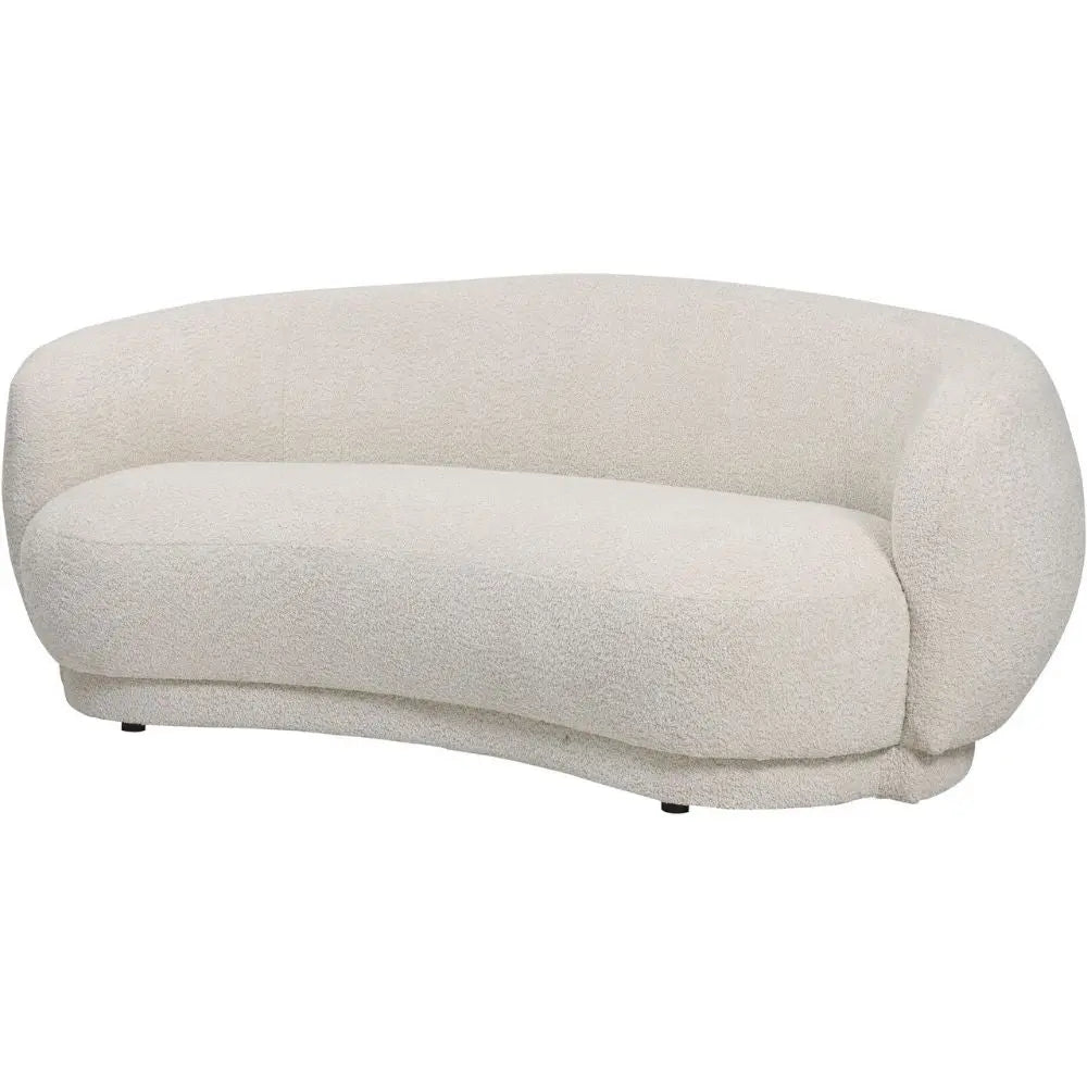 Kason Curved Mini Sofa in Cream