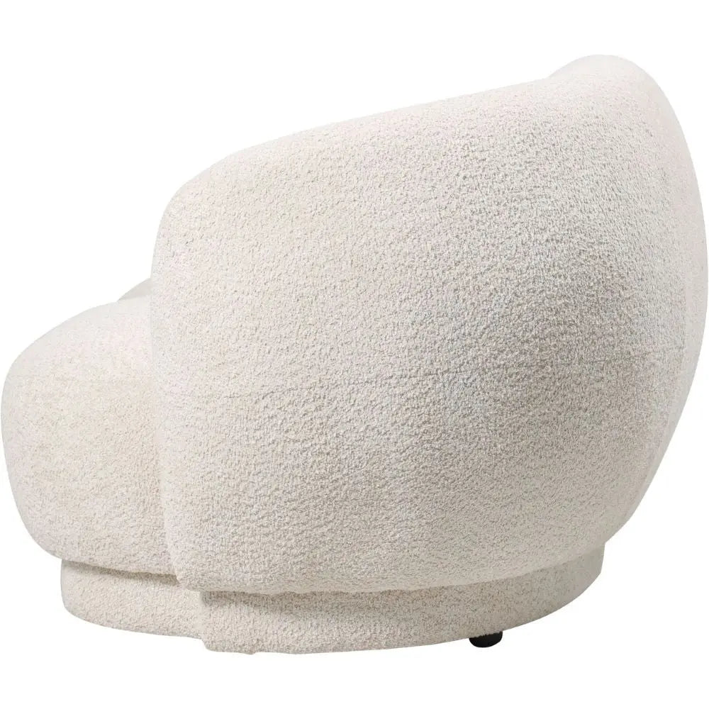 Kason Curved Mini Sofa in Cream