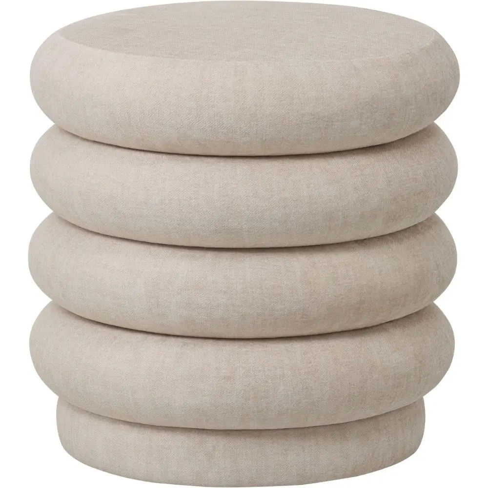 Kason Upholstered Stool in Cream