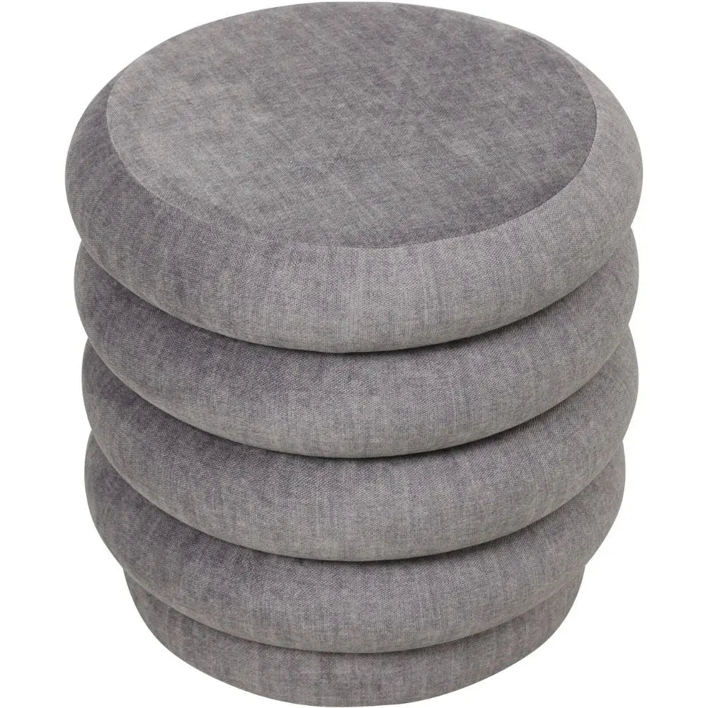 Kason Upholstered Stool in Grey