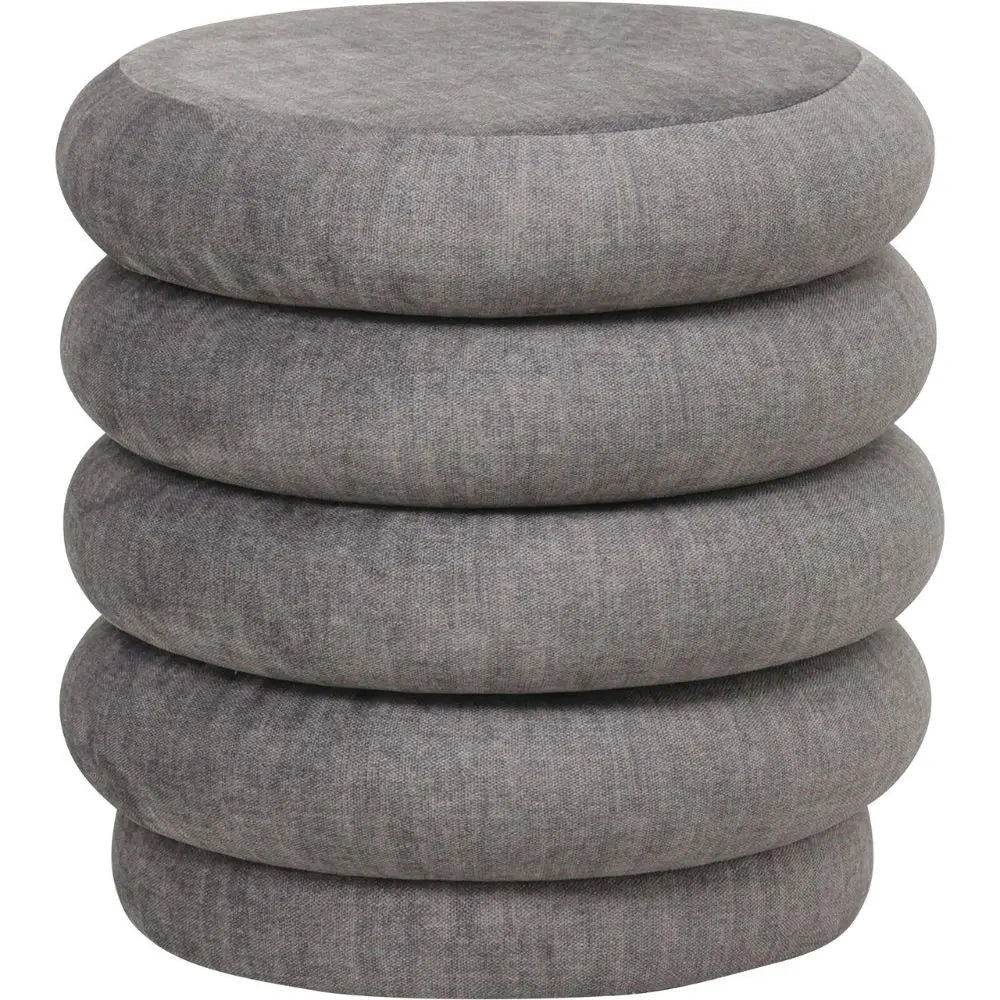 Kason Upholstered Stool in Grey