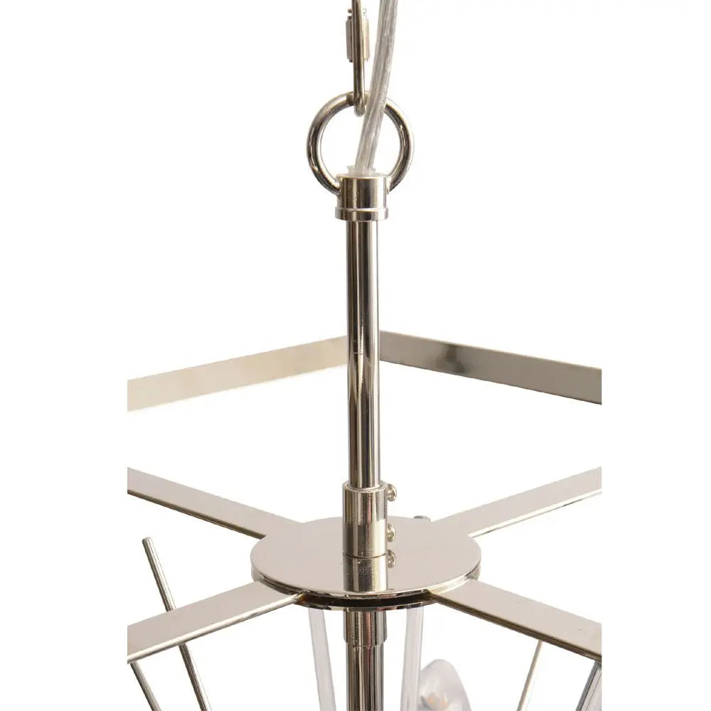 Large Silver Starburst Chandelier