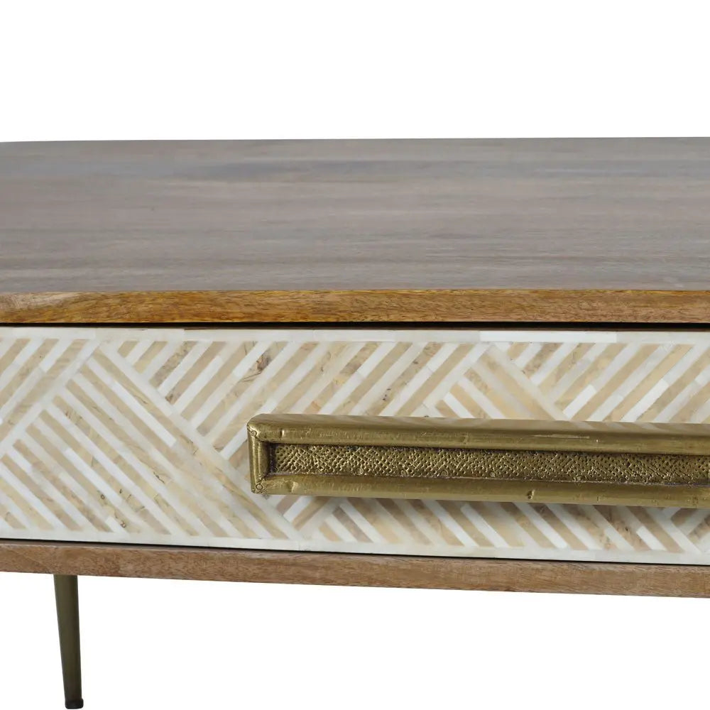 Leighton Bone and Mango Wood Coffee Table Coffee Table