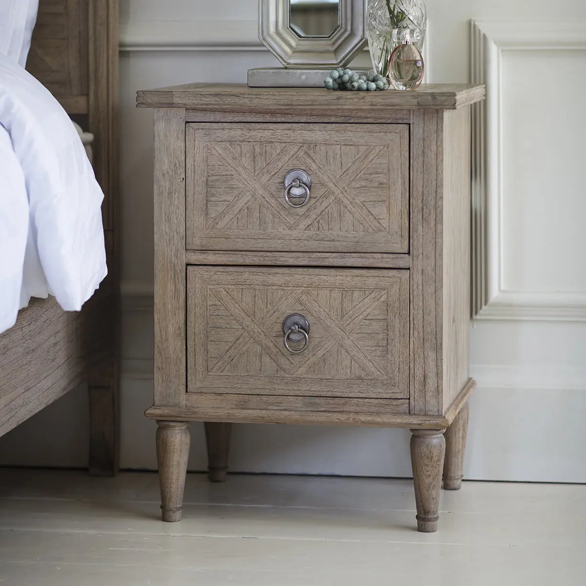 Lovell 2 Drawer Bedside Table Bedside Table