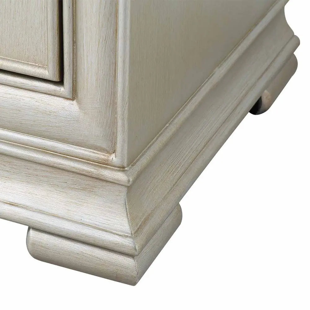 Lucarna 2 Drawer Mirror Bedside Cabinet - Champagne Bedside Table