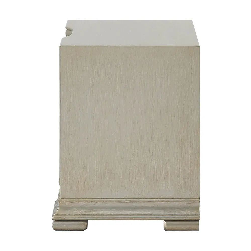 Lucarna 2 Drawer Mirror Bedside Cabinet - Champagne Bedside Table