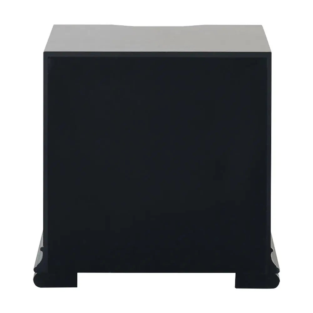 Lucarna 2 Drawer Mirror Bedside Cabinet - Grey Bedside Table