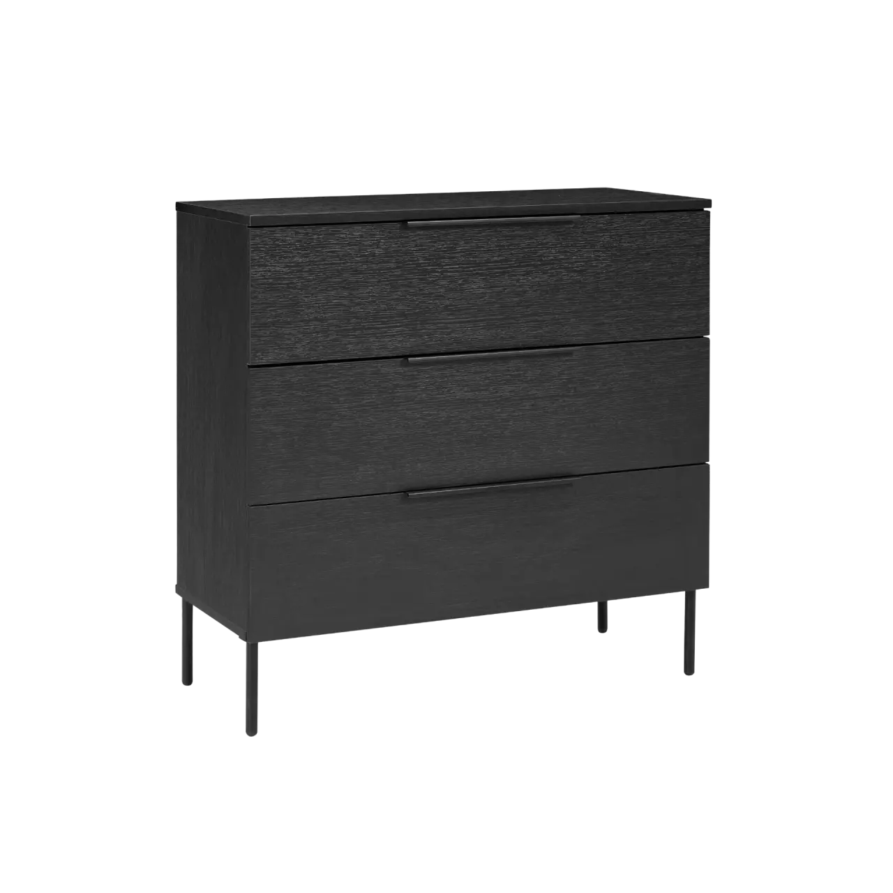Twenty10 Design Luna 3 Drawer Chest in Black  Nicholas John Interiors