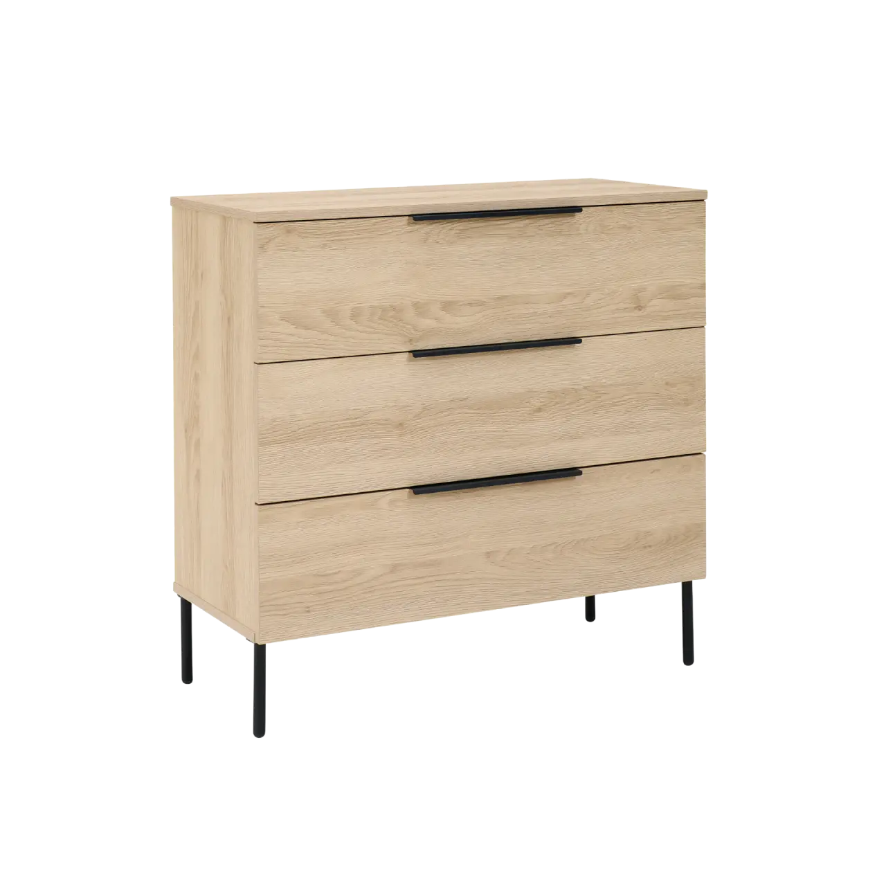 Luna 3 Drawer Chest - Oak  Nicholas John Interiors