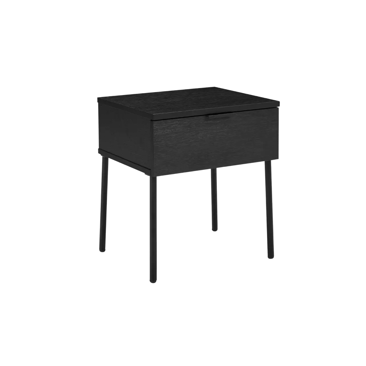 Twenty10 Design Luna Single Drawer Bedside in Black  Nicholas John Interiors