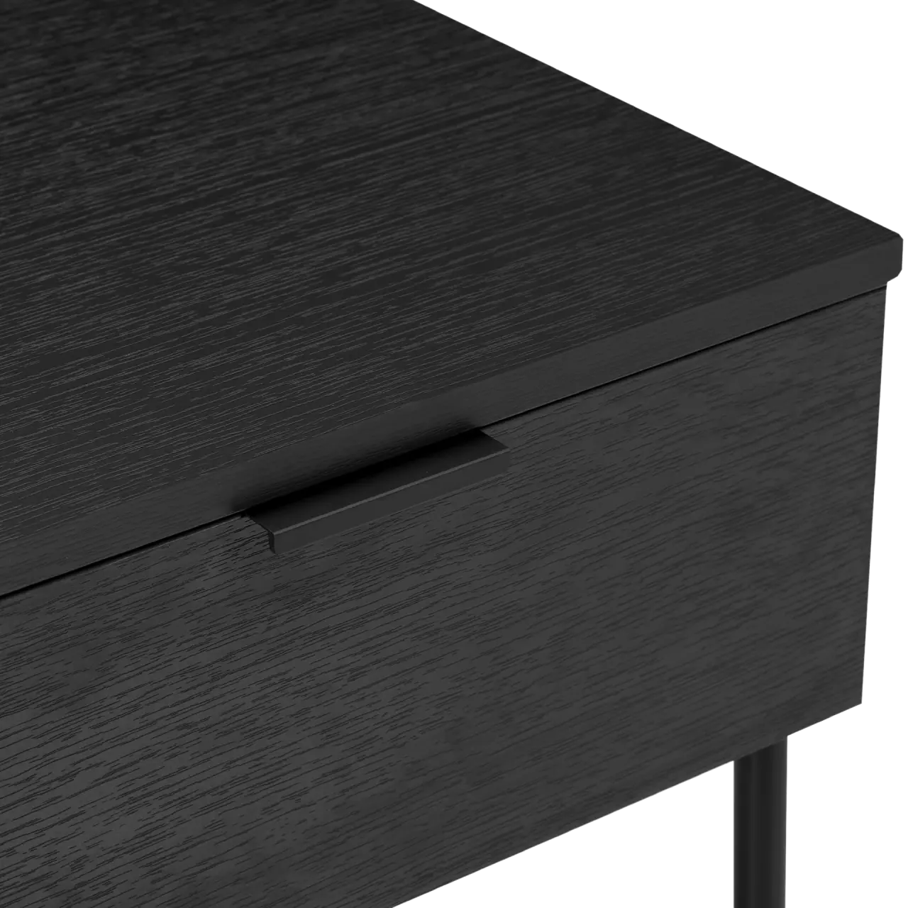 Twenty10 Design Luna Single Drawer Bedside in Black  Nicholas John Interiors