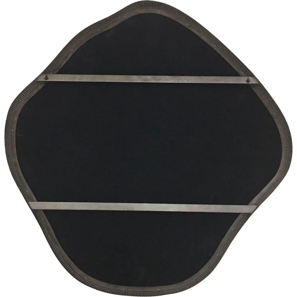 Metal Framed Mirror in Oak Wood Finish