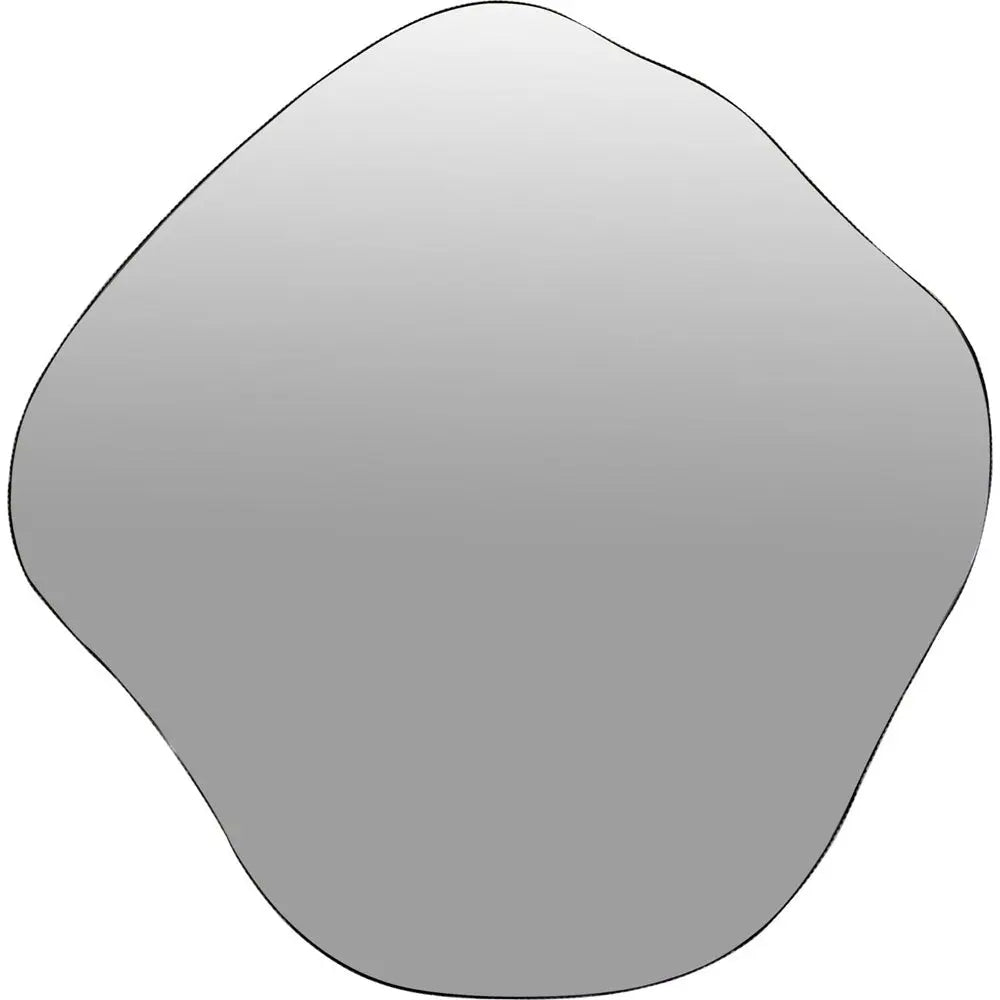 Metal Framed Mirror in Oak Wood Finish