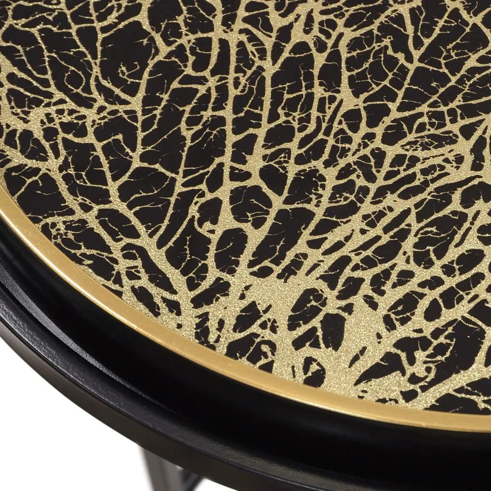 Mila Coral Design Set of 2 Side Tray Tables