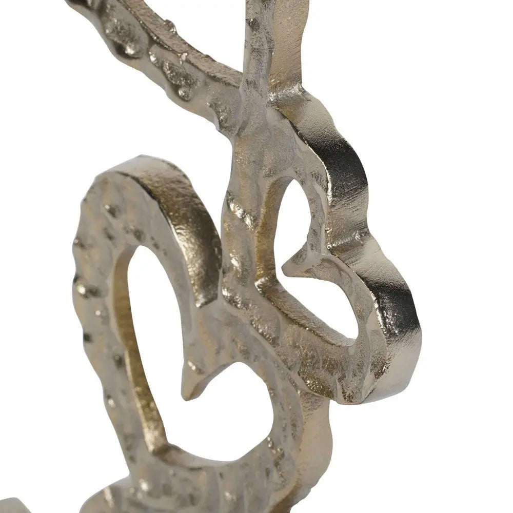 Multi Hearts Sculpture on Black Wooden Base