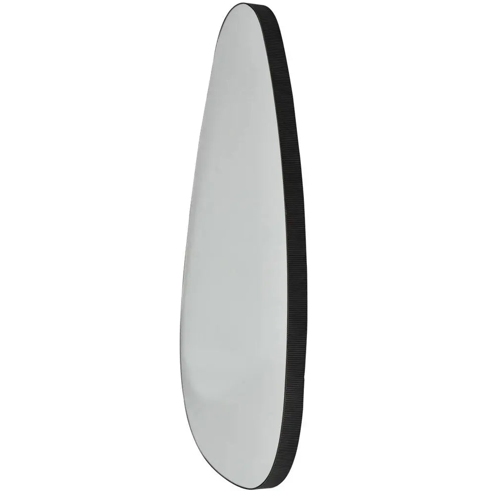Organic Metal Framed Mirror Oak Wood Finish