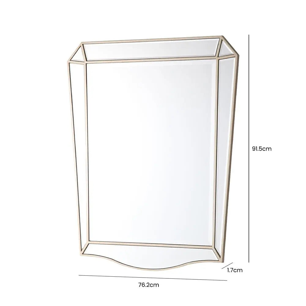 Prishtina 91.5 x 76 cm Wall Mirror Champagne Nicholas John Interiors