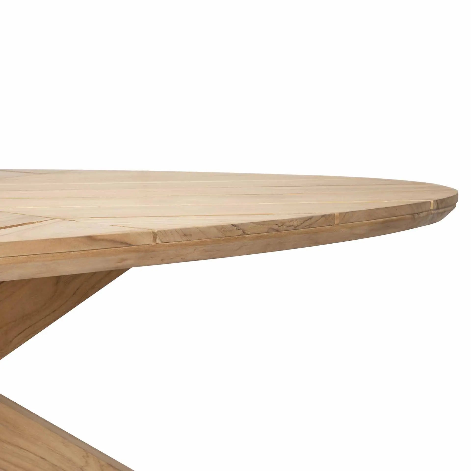 Reuleaux Outdoor 6 Seater Dining Set - Natural Wood & Oatmeal - Pacific Lifestyle Outdoor Dining Sets