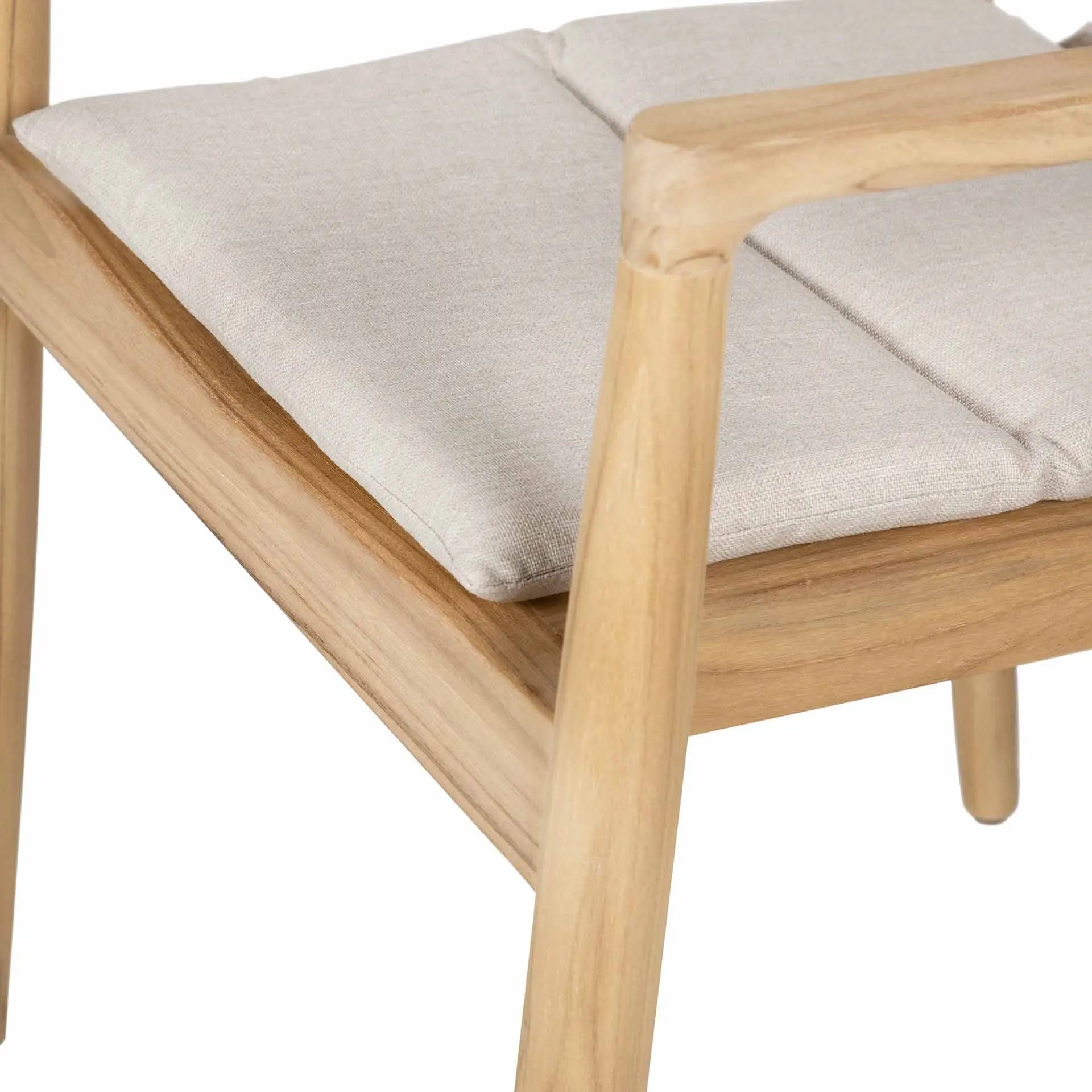 Reuleaux Outdoor 6 Seater Dining Set - Natural Wood & Oatmeal - Pacific Lifestyle Outdoor Dining Sets