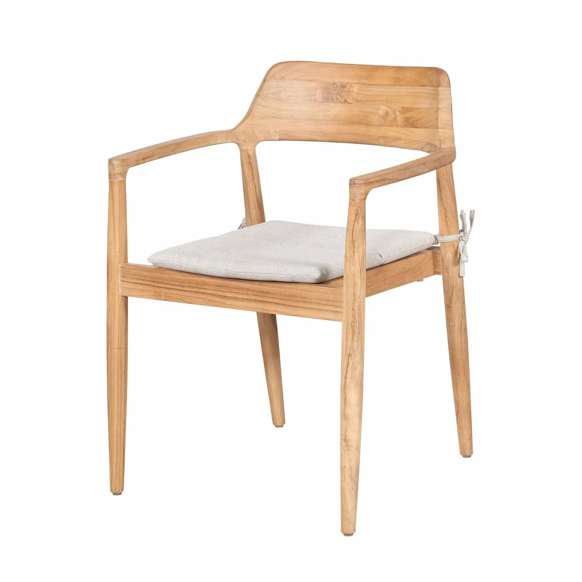 Reuleaux Outdoor 6 Seater Dining Set - Natural Wood & Oatmeal - Pacific Lifestyle Outdoor Dining Sets