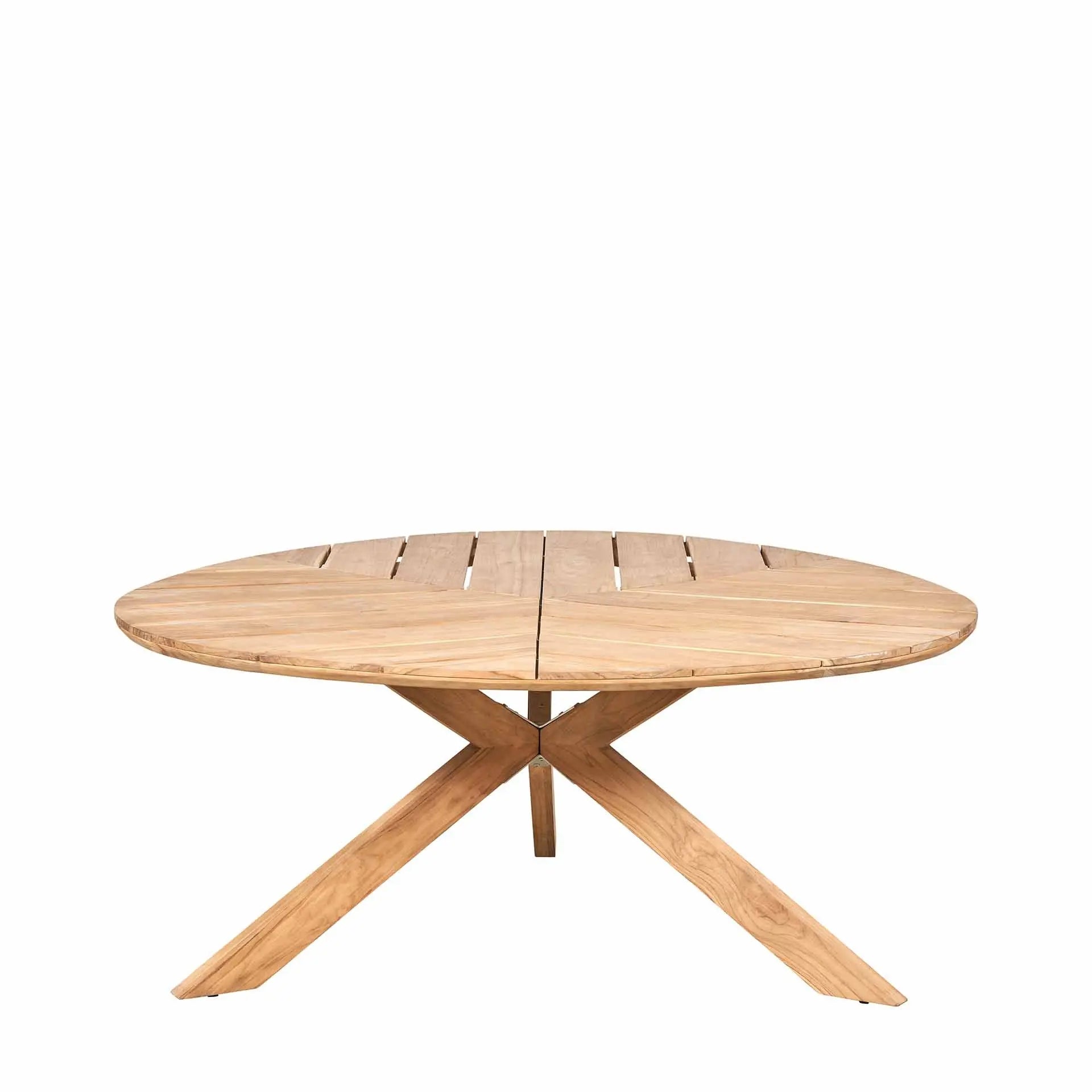 Reuleaux Outdoor 6 Seater Dining Set - Natural Wood & Oatmeal - Pacific Lifestyle Outdoor Dining Sets